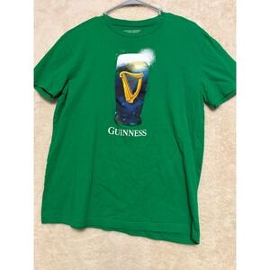 Guinness Draught Stout Green Graphic T Shirt Large 100 Cotton Men